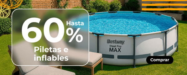 Hasta 60% en piletas e inflables.